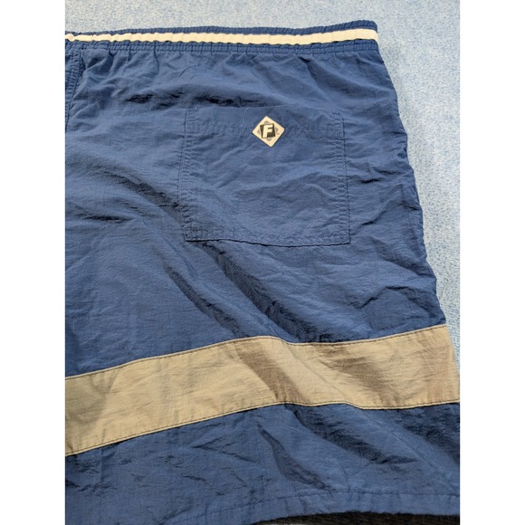 Vintage 1990s Franklin Sports Mens Blue Nylon Athletic Shorts Colorblock XL - Picture 7 of 7